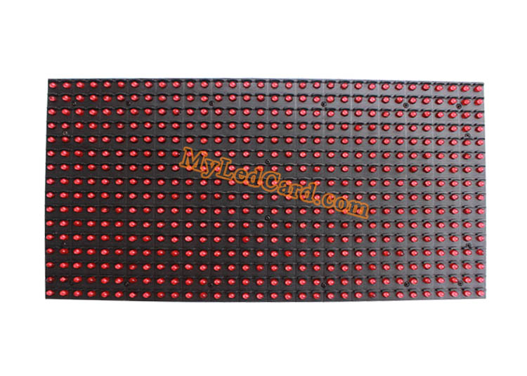 P10 Semi Outdoor High Brightness 1R Single RED Color Message LED Board Module 320*160mm